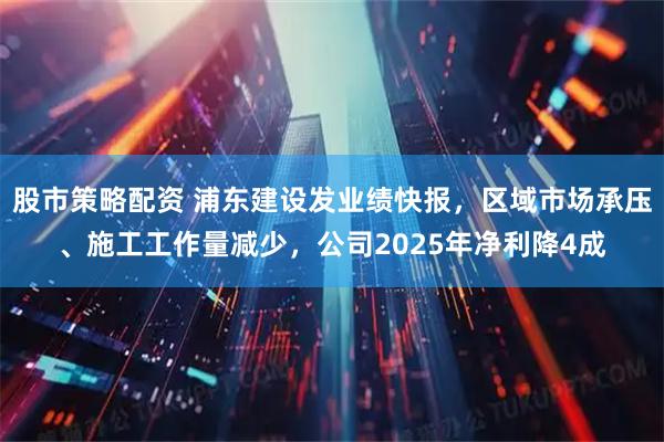 股市策略配资 浦东建设发业绩快报,区域市场承压、施工工作量减少,公司2025年净利降4成