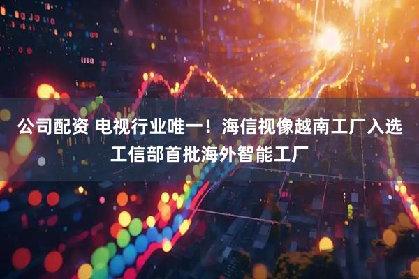 公司配资 电视行业唯一！海信视像越南工厂入选工信部首批海外智能工厂